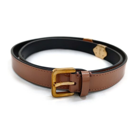 Louis Vuitton Belt Ceinture Pink Beige Vernis Goldtone 80/32 199-072325 - Picture 1 of 9